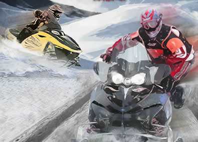 Corrida De Motos De Neve